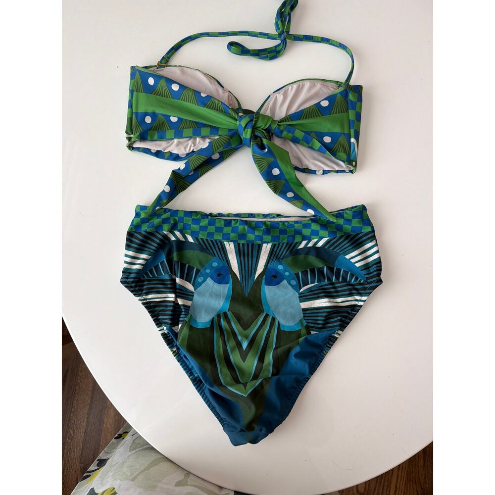 Farm Rio high waist swimsuit- size M - Picture 2 of 3
